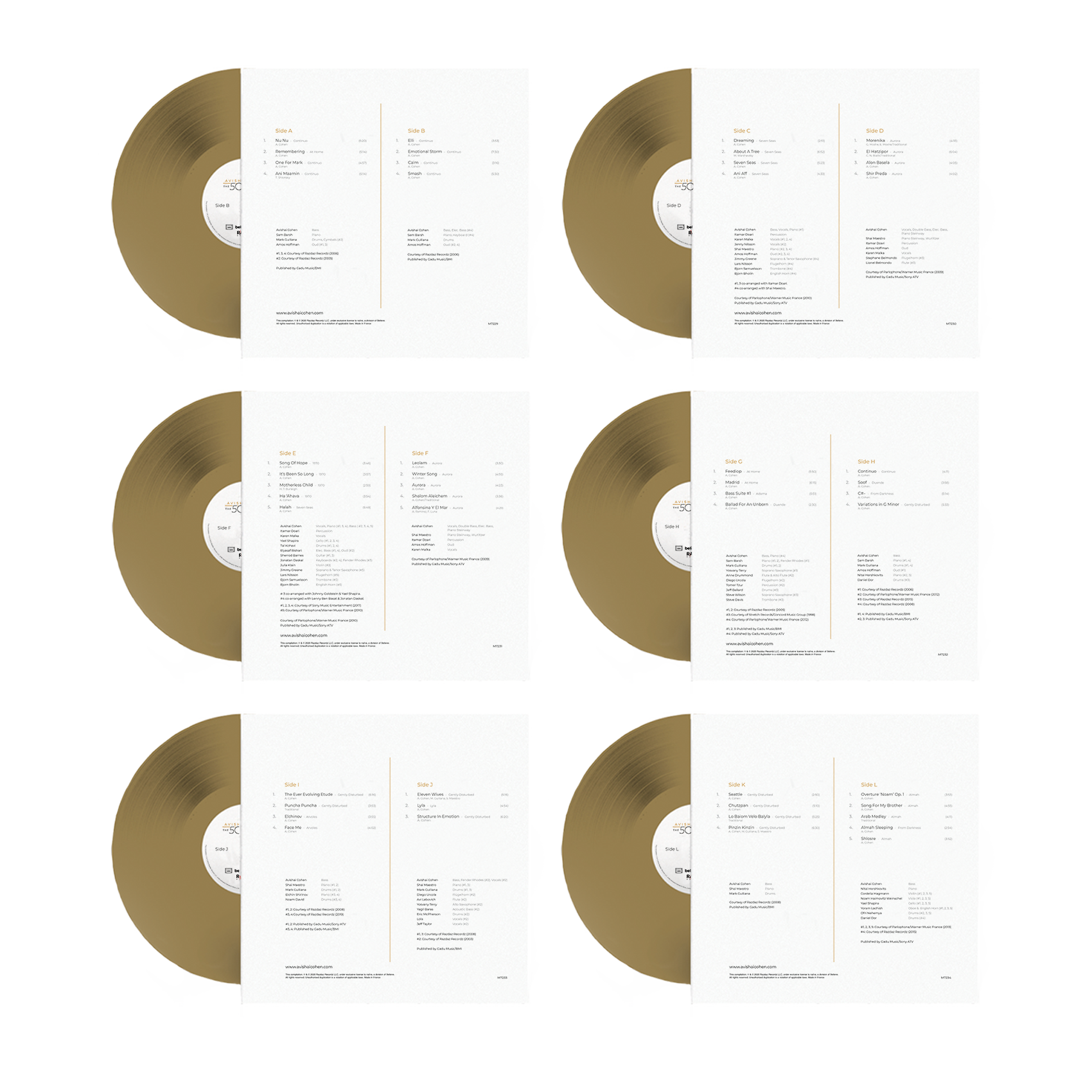  THE 50 GOLD SELECTION - vinyl - backs