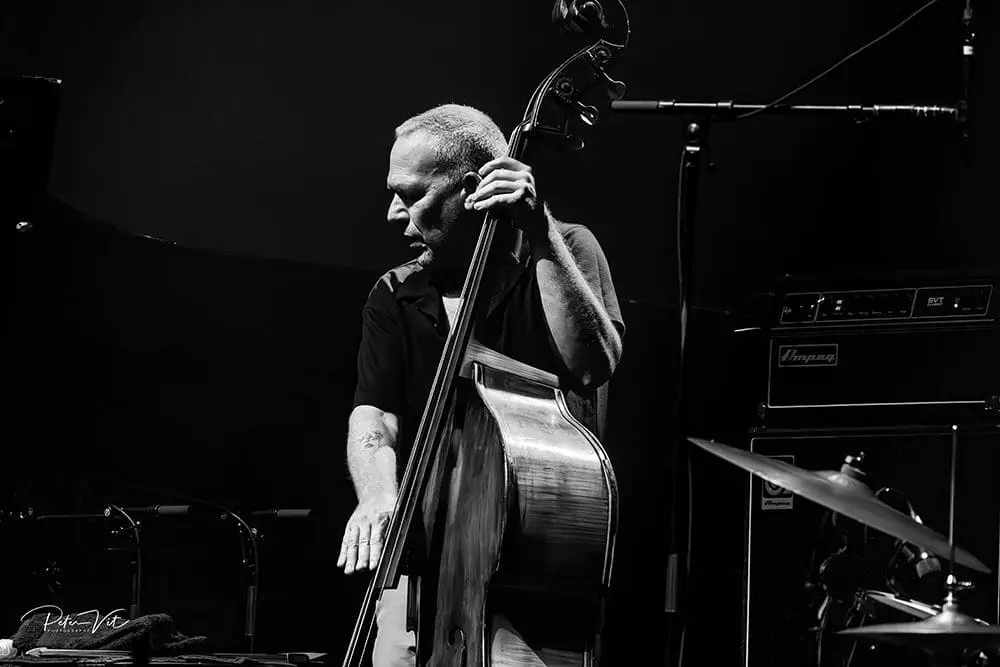 Avishai Cohen New Trio - Avishai-Cohen with bass - credit Peter Vit