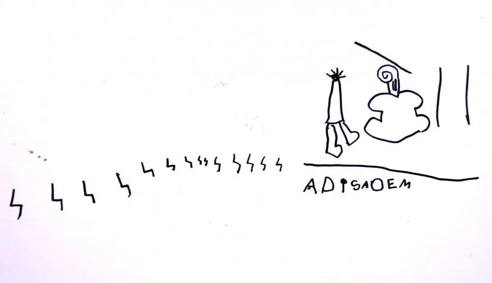 Drawing of Barcelona concert by Sofia (Aged 4)