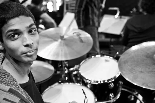 musician playing drums