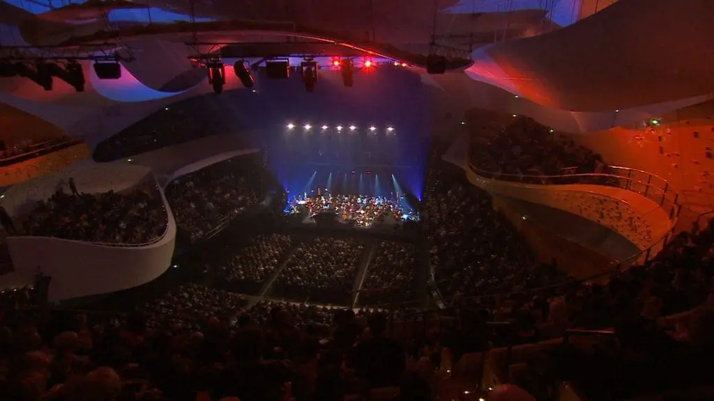 View of the stage from the back of auditorium